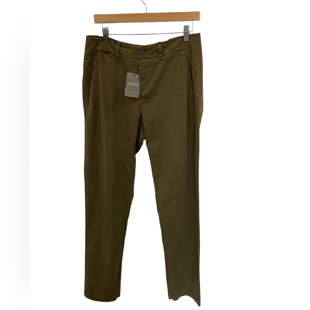 Olive Green Transit Chino Pants - Made in Italy